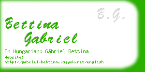 bettina gabriel business card