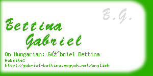 bettina gabriel business card